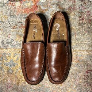Giorgio Brutini Rich Brown Leather Slip-On Driving shoe men’s 9.5